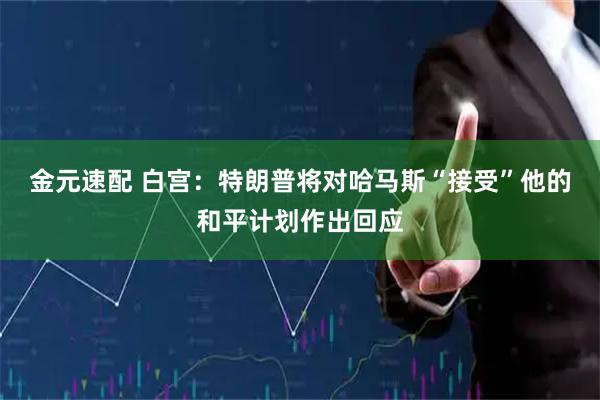 金元速配 白宫：特朗普将对哈马斯“接受”他的和平计划作出回应